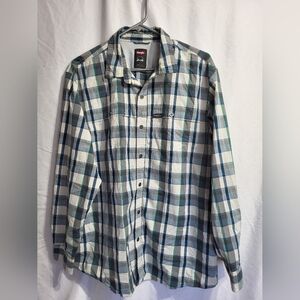 Wrangler Plaid Button-Up Shirt, Size XL